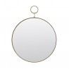 Round Mirror Loop Brass