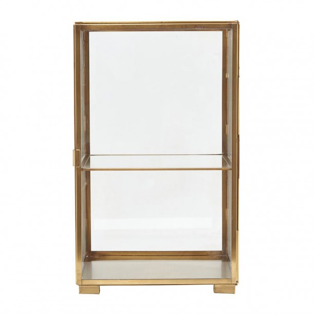 Cabinet Glass Brass h 41 cm
