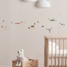 Wall border Sticker Flowers and Birds Mimilou