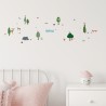 Wall border Sticker Flowers and Birds Mimilou