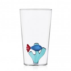 Verre Longdrink Poisson Bleu et Rouge