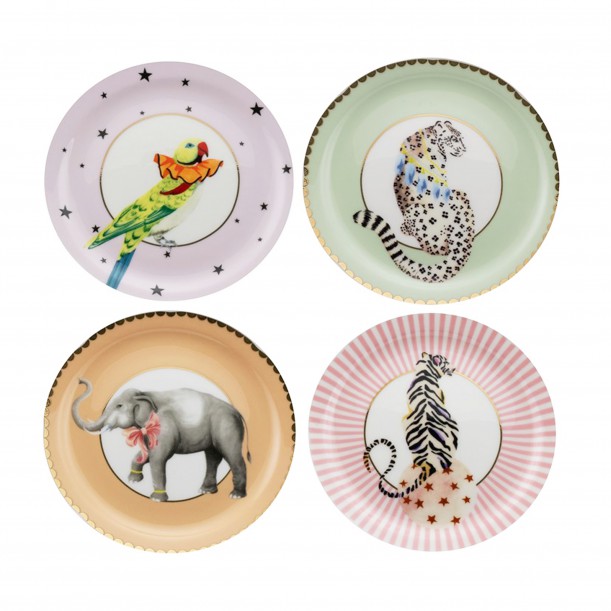 Set 4 Plates 16cm Animal Magic 1