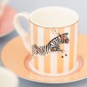 Set of 4 Coffee Cups and Saucer Animal