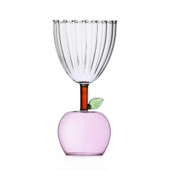 Stemmed Glass Pink Apple