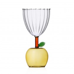 Stemmed Glass Yellow Apple