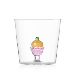Verre Cupcake Ambre et Rose