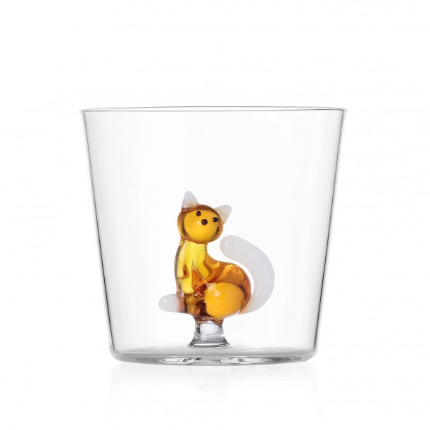 Verre Chat Ambre