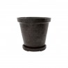 Lot de 2 Pots avec plateaux Flower