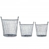 Set of 3 Baskets Wire