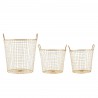 Set of 3 Baskets Wire