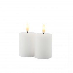 Set of 2 LED Candles Sille 5x6 cm Rechargeable