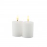 Set of 2 LED Candles Sille 5x6 cm Rechargeable