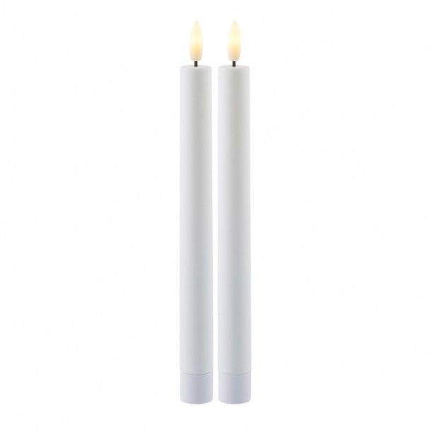 Set of 2 LED Candle Sille 2x25 cm Battery