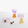 Verre Ambre et Lilas