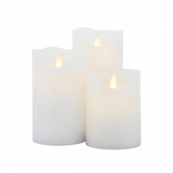 Set of 3 Battery Operated Sille D 7 LED Candles