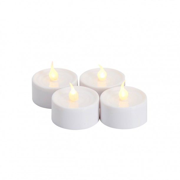 Set of 4 Lone LED Candles 4 x 2 cm with Batteries