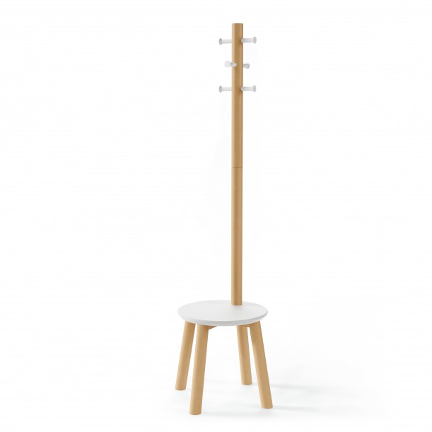 Coat rack stool Pillar