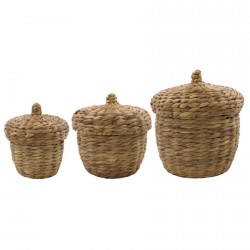 Panier avec couvercle Aske lot de 3