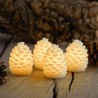 Pine cone LED H 7cm set of 4