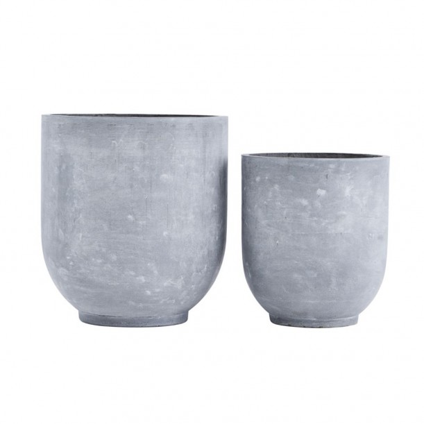 Cache-Pot Gard gris clair lot de 2