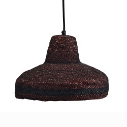 Natural fiber pendant light