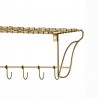 Wall shelf with hooks