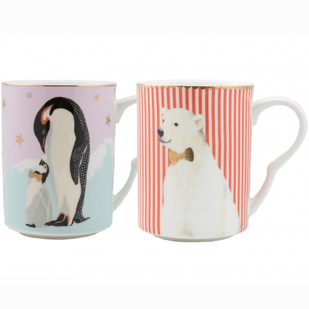 Mug Ours et Pingouin lot de 2