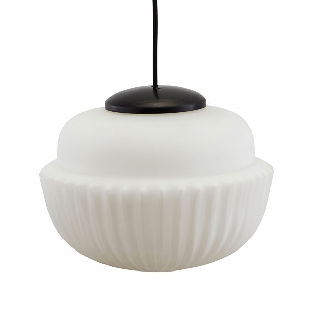Lampe Suspension Acorn Large Noir et Blanc Diam 29 cm House Doctor