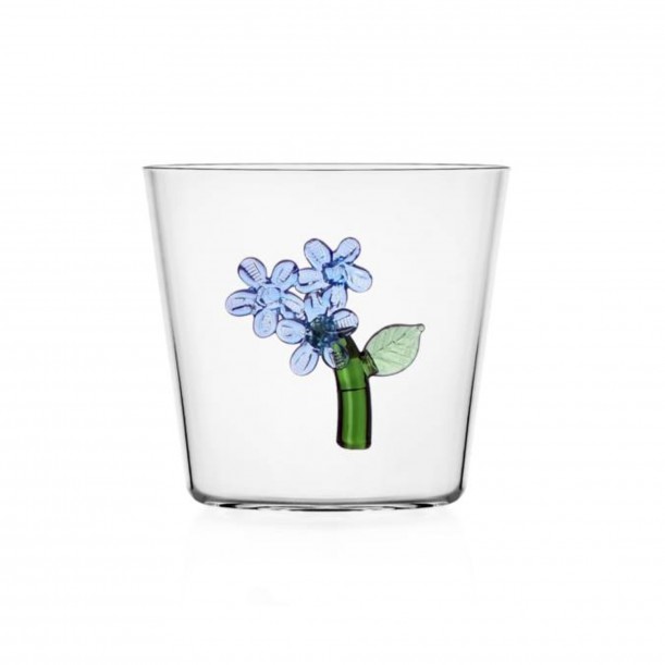 Glass Light Blue Flower