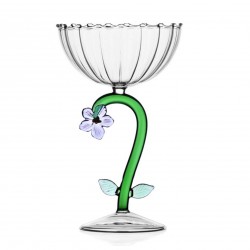 Champagne Glass Lilac Flower