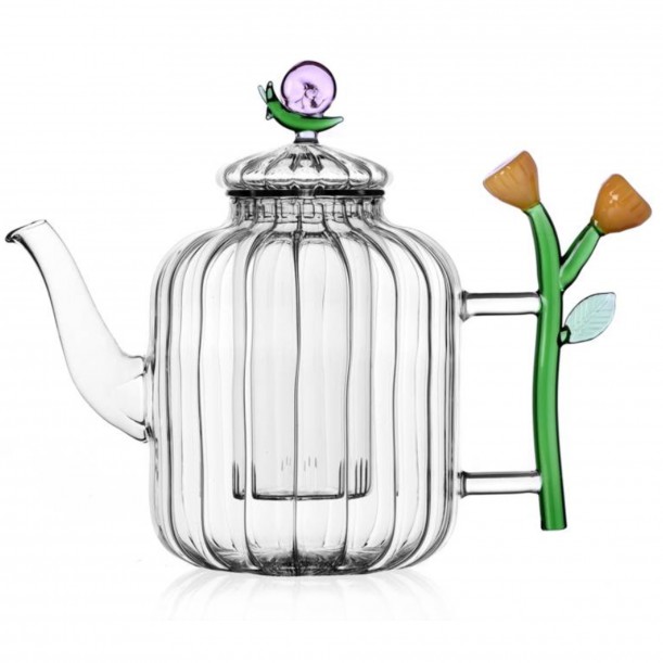 Teapot Amber Flower