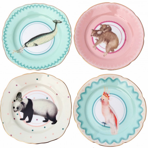 Set 4 Assiettes Animaux Carnival 16cm