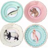 Set 4 Plates Animals Carnival 16cm