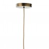 Pendant light striped natural fiber