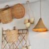 Luminaire suspension en fibre naturelle