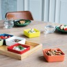 Tray and set of 6 bowls multicolor