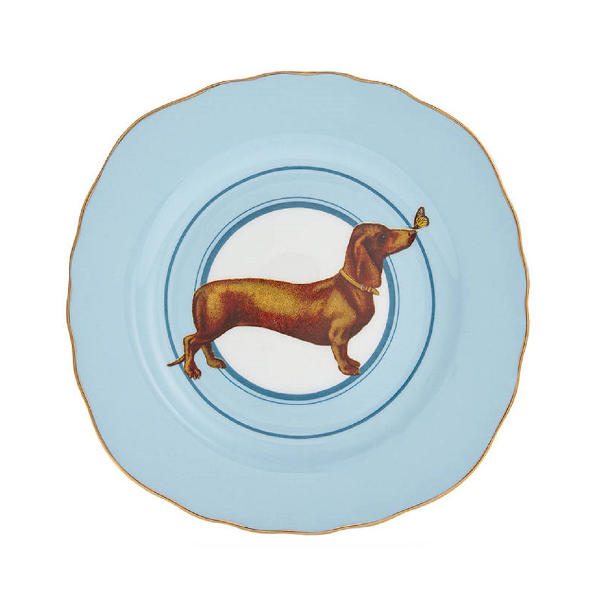 Assiette Décorative Flamant Rose Yvonne Ellen - Porcelaine 16 Cm, Bords Dorés, Lavage Main