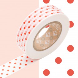 1 Masking Tape Deco Dots Red