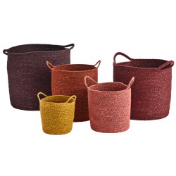 Paniers en fibres naturelles lot de 5