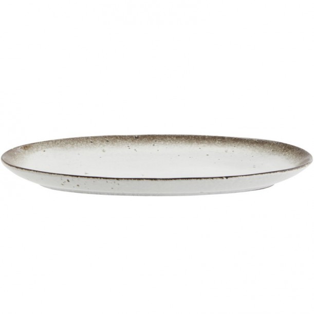 Plat ovale en grès
