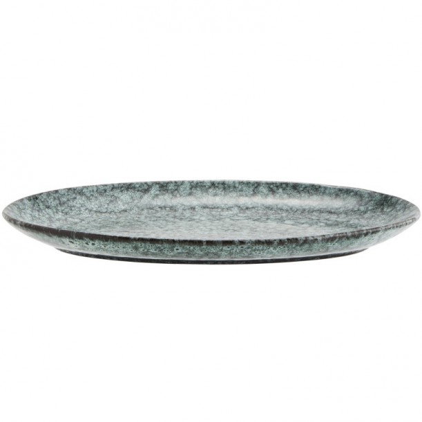 Plat ovale en grès Glaze