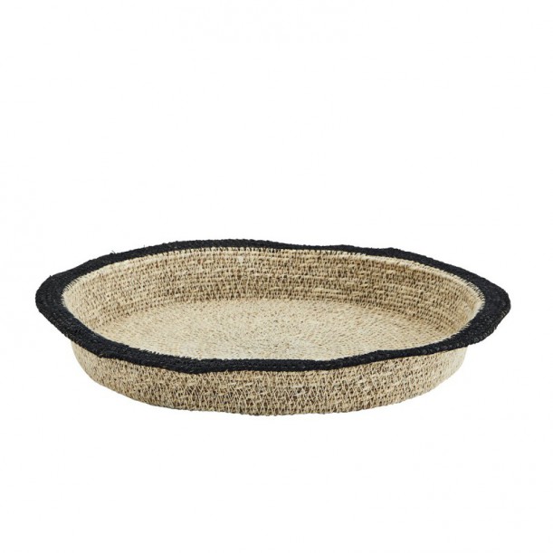 Plateau en jonc de mer avec couture