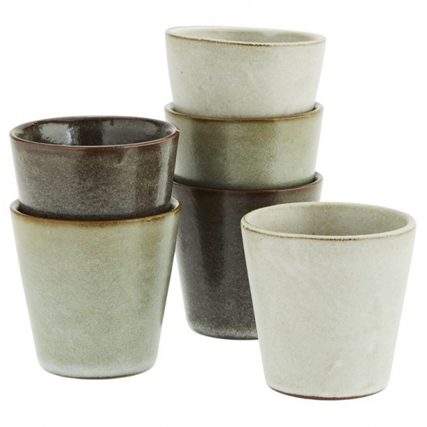 Lot de 6 tasses en grès