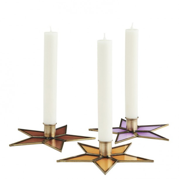 Lot de 3 bougeoirs Stars