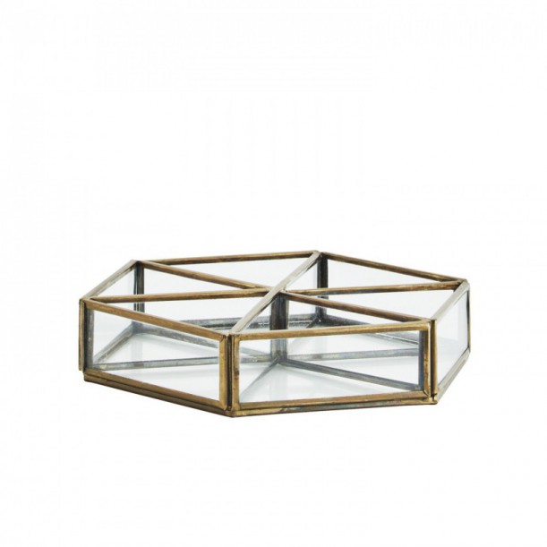 Plateau en verre 6 compartiments