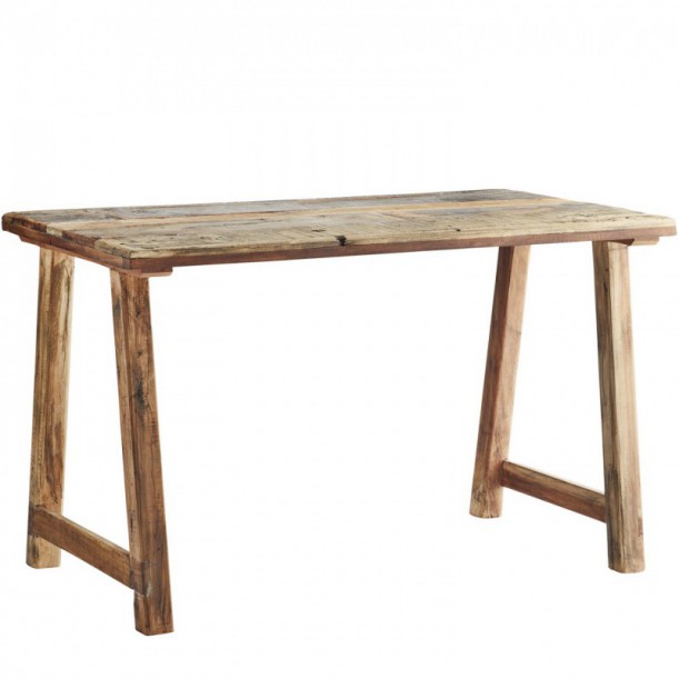 Table à manger en bois recyclé dia 125 cm