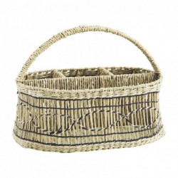Organiseur ovale en fibre naturelle