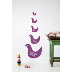 Wallsticker Birdie Violet