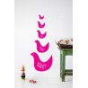 Wallsticker Birdie Fushia