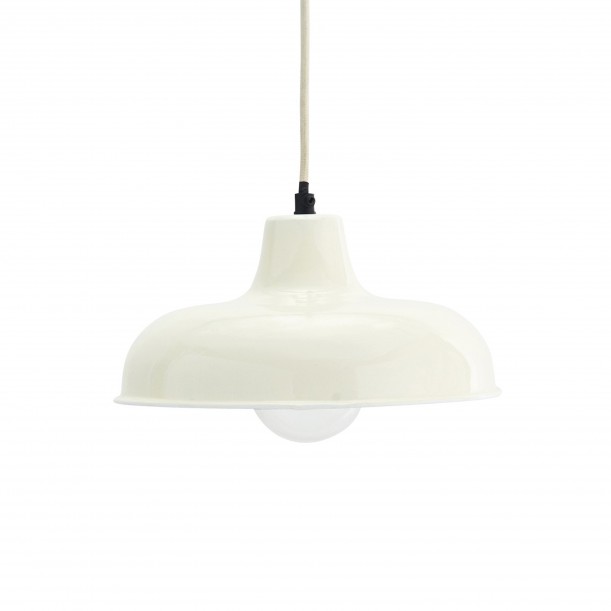 Plafonnier en métal emaillé dia 26 cm